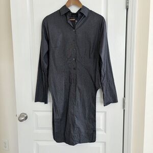 Matthildur Striped Tunic Top Sz 2 US Medium Black White Icelandic Design